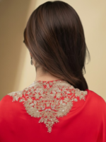 Red Embroidered Kaftan Set - Image 4