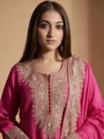 Pink Embroidered Suit Set - Image 3