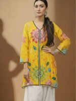 Yellow Embroidered Kurta Set - Image 2