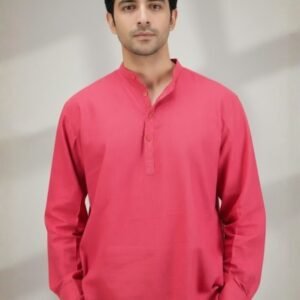 Pink Cotton Kurta