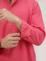 Pink Cotton Kurta - Image 4