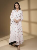 White Floral Frock Dress