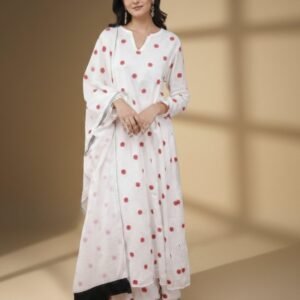 White Floral Frock Dress