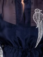 Navy Embroidered Kurta - Image 3